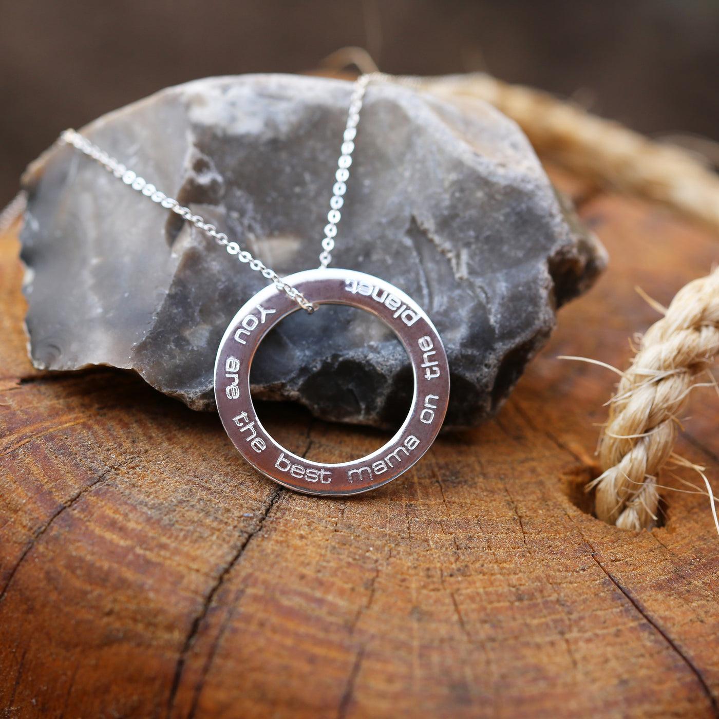 Sterling Silver Engraved Necklace - Lantern Space