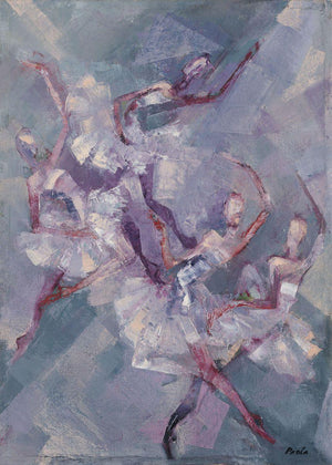 Dancers IV, Ballet, Art Print by Paola Minekov - Lantern Space