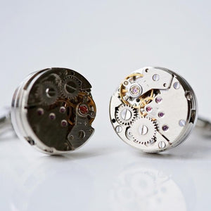 Engraved Gear Movement Cufflinks - Lantern Space