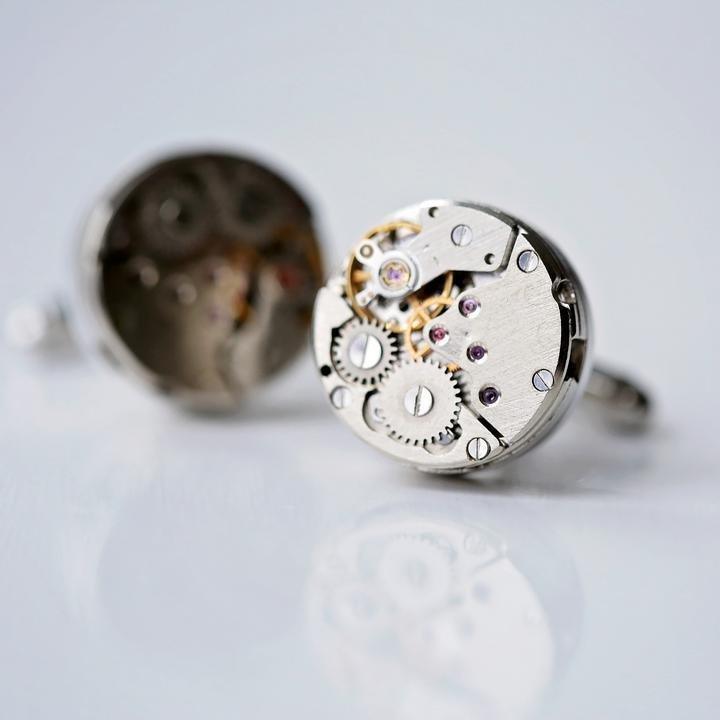 Engraved Gear Movement Cufflinks - Lantern Space