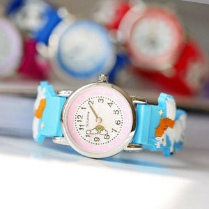 Engraved Kids 3D Unicorn Watch - Light Blue - Lantern Space