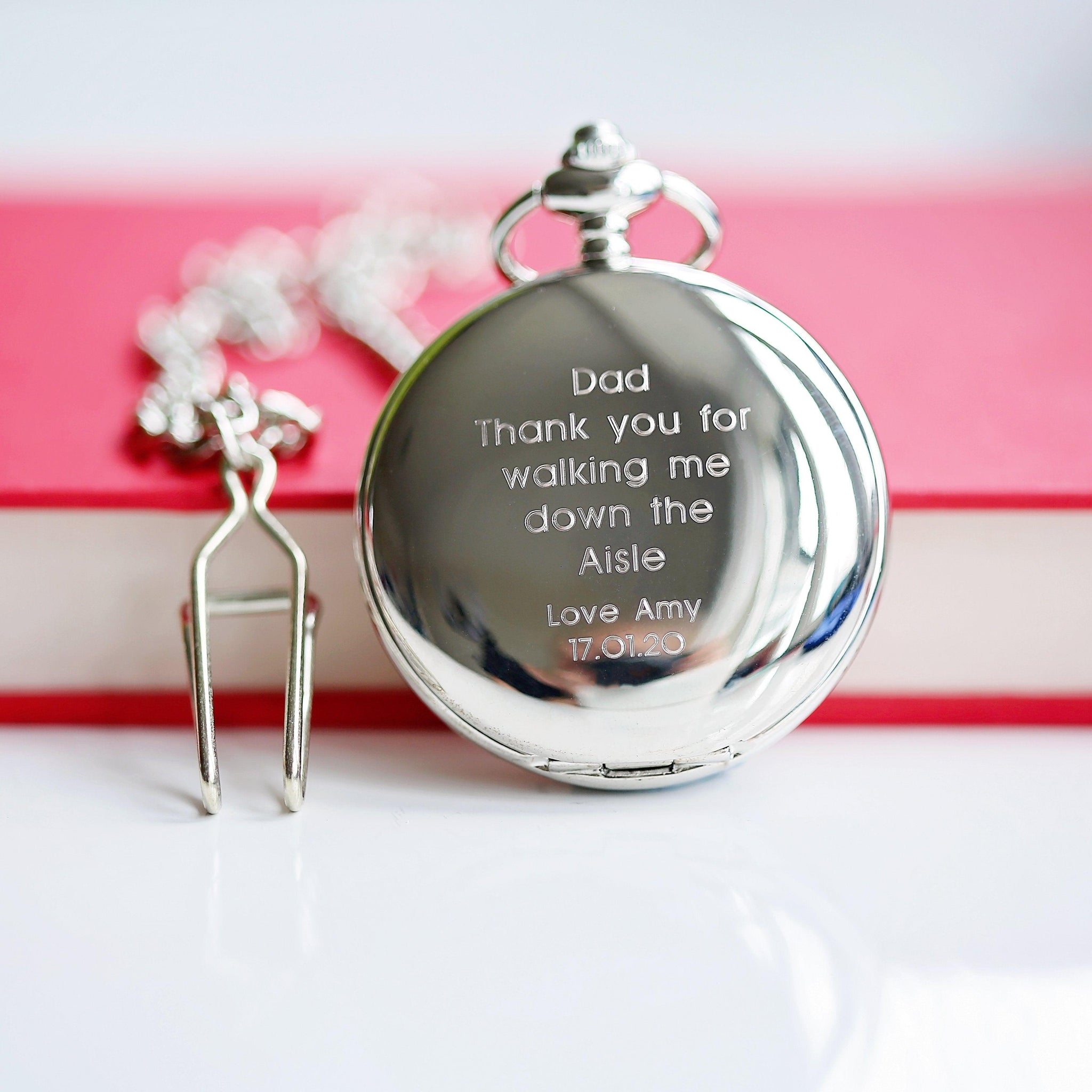 Personalised Roman Skeleton Pocket Watch - Lantern Space